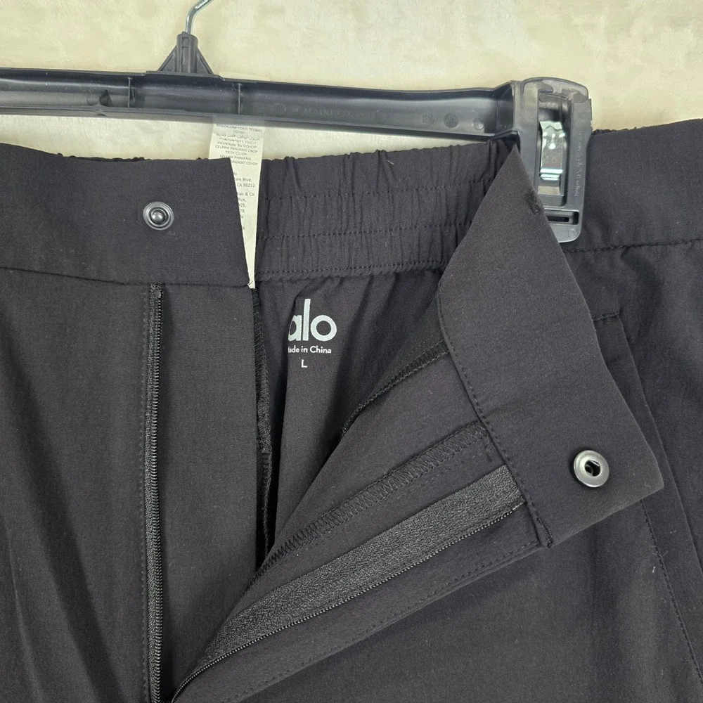 Alo Yoga Mens Co-Op Cropped Tech Trouser Black M5134R Tapered Pants Size Large